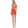 Passion - Bs111 Bodystocking Dentelle Rouge